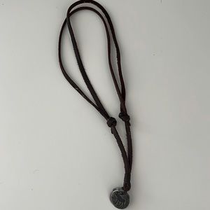 Vintage Abercrombie & Fitch Leather Necklace